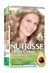Garnier Nutrisse Yoğun Besleyici Kalıcı Krem Saç Boyası - 8.0 Koyu Sarı