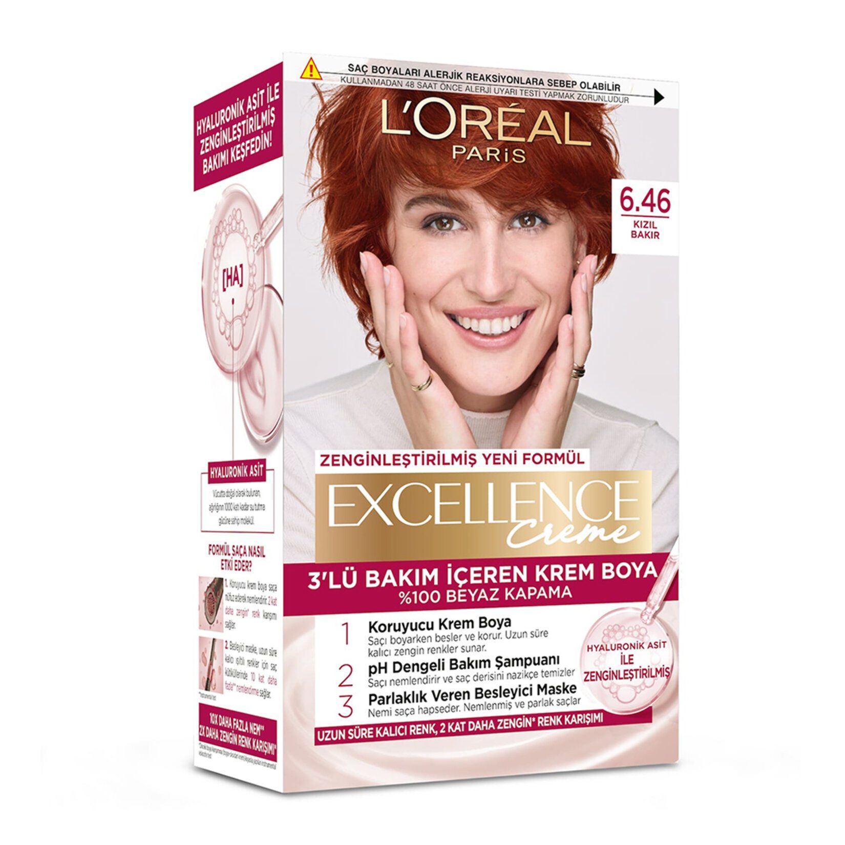 L'Oréal Paris Excellence Creme Saç Boyası 6.46 Kızıl Bakır