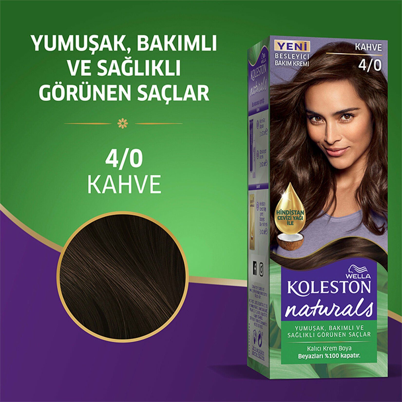 Koleston Naturals Saç Boyası 4/0 Kahve