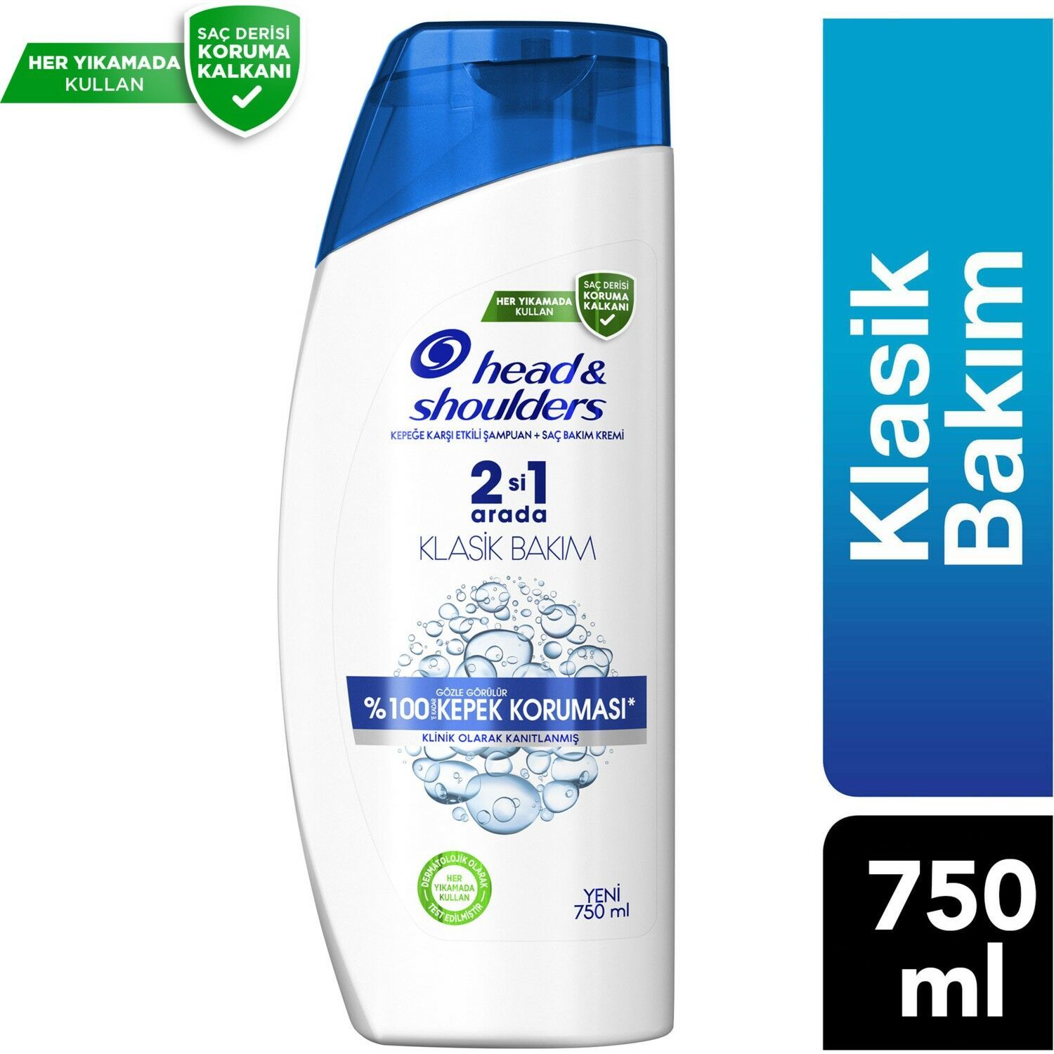 Head & Shoulders 2'si 1 Arada Şampuan Klasik Bakım 750 ml