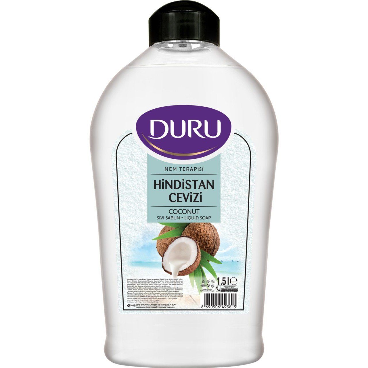 Duru Nem Terapisi Hindistan Cevizli Sıvı Sabun 1.5 Lt.