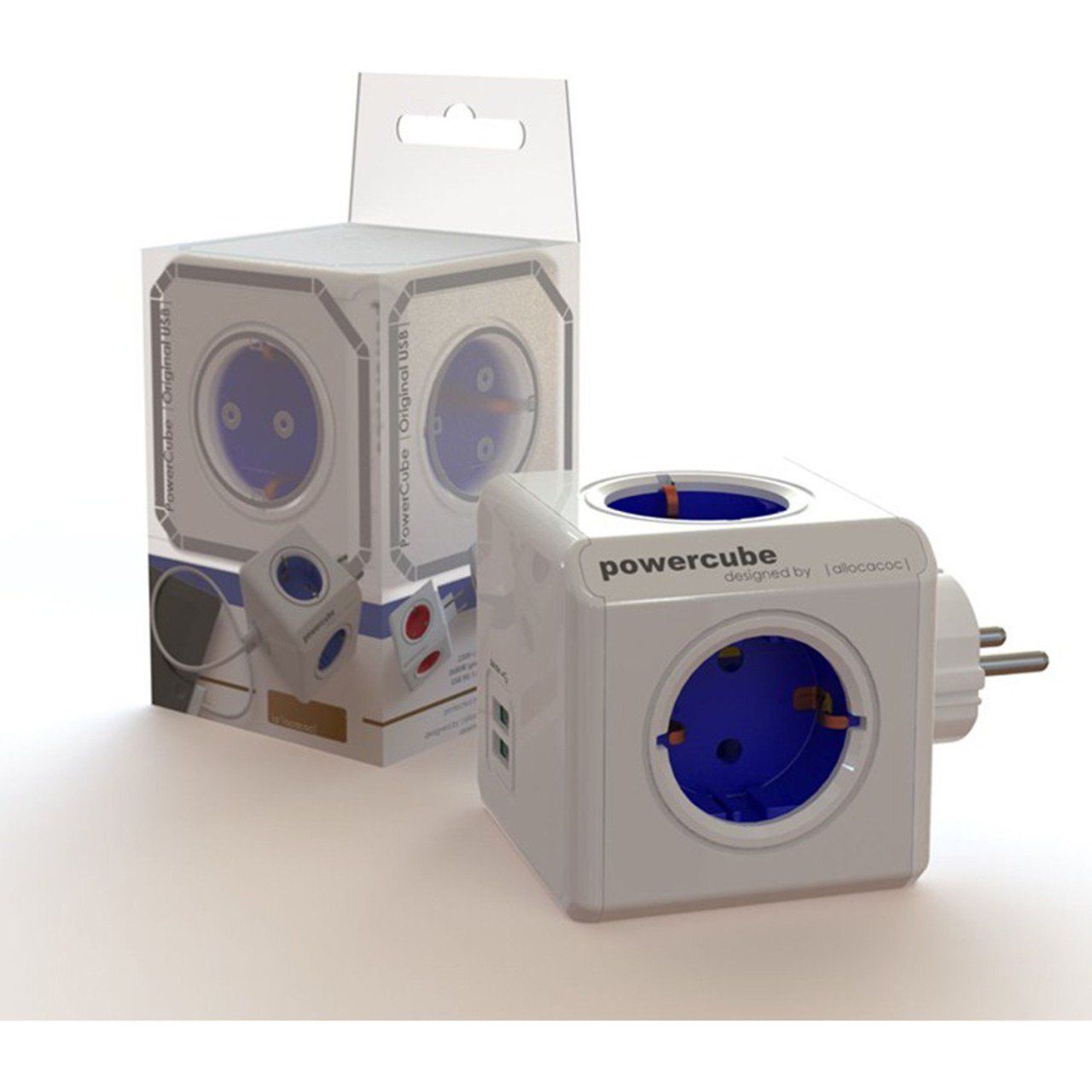 PowerCube Original 4'lü Priz + 2xUSB Port Akım Korumalı Priz Çoklayıcı