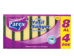 Parex Klasik Yeşil Düz Sünger 8 AL 4 ÖDE