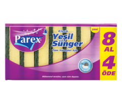 Parex Klasik Yeşil Düz Sünger 8 AL 4 ÖDE
