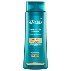 Restorex Kırık Ve Işlem Görmüş Saçlar Için Onarıcı Keratin Argan Bakım Şampuanı 500 ml