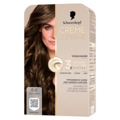 Schwarzkopf Creme Supreme Yoğun Bakım Saç Boyası Açık Kahve 6-0
