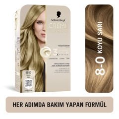 Schwarzkopf Creme Supreme Yoğun Bakım Saç Boyası Koyu Sarı 8-0