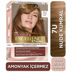 L'Oreal Paris Excellence Creme Nude Renkler 7U Kumral