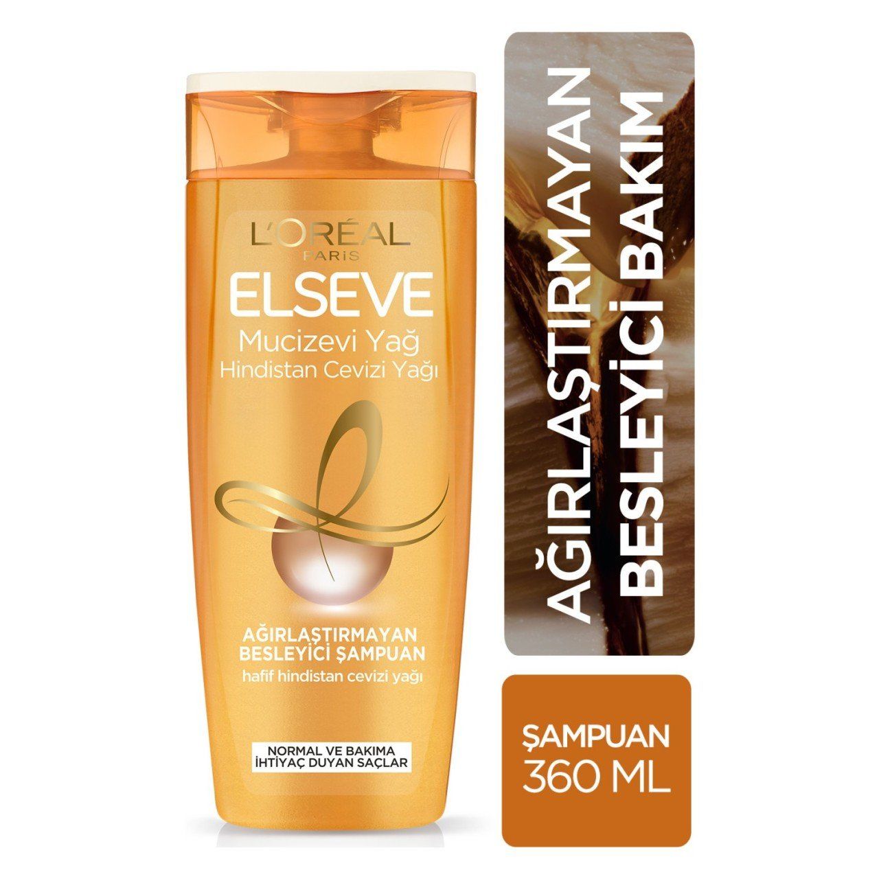 L'Oréal Paris Elseve Mucizevi Hindistan Cevizi Yağı Ağırlaştırmayan Besleyici Şampuan 360 ml
