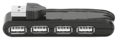 Trust 14591 Vecco 4 Port USB 2.0 Mini Hub - Siyah