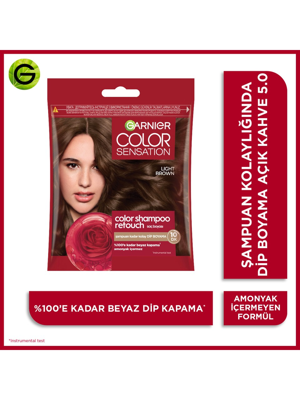 Garnier Color Shampoo Retouch 5.0 Light Brown