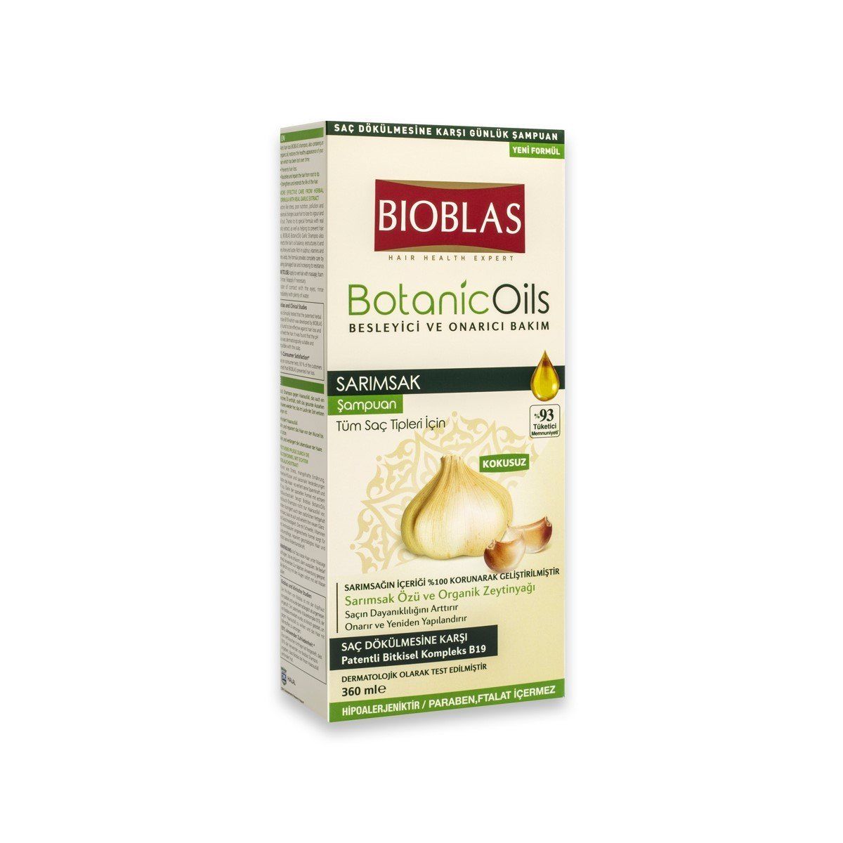 Bioblas Organic Oils Sarımsak Şampuanı 360 ml
