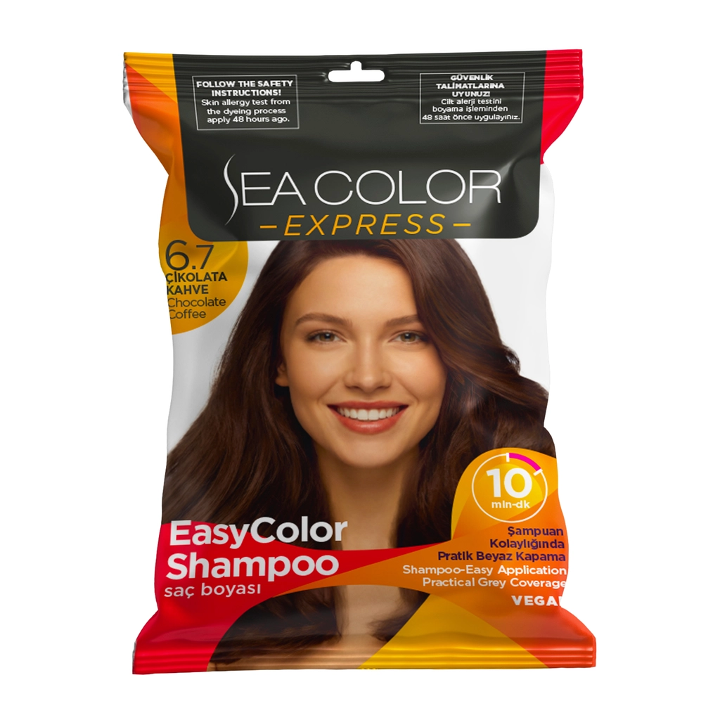 Sea Color Şampuan Express Saç Boyası 6.7 Çikolata Kahve