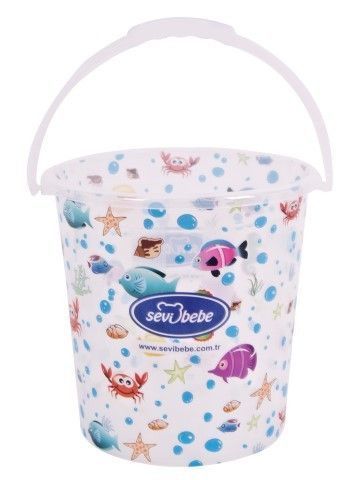 Sevi Bebe Şeffaf Desenli Banyo Kovası - Naturel Şeffaf