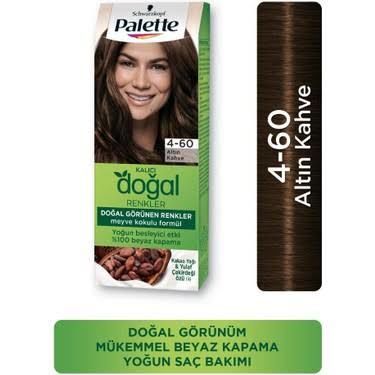 Palette Kalıcı Doğal Renkler Saç Boyası 4-60 Açık Çikolata Kahve