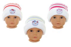 Akyüz Bebe Kadife Çizgili Versof Bere - Mavi