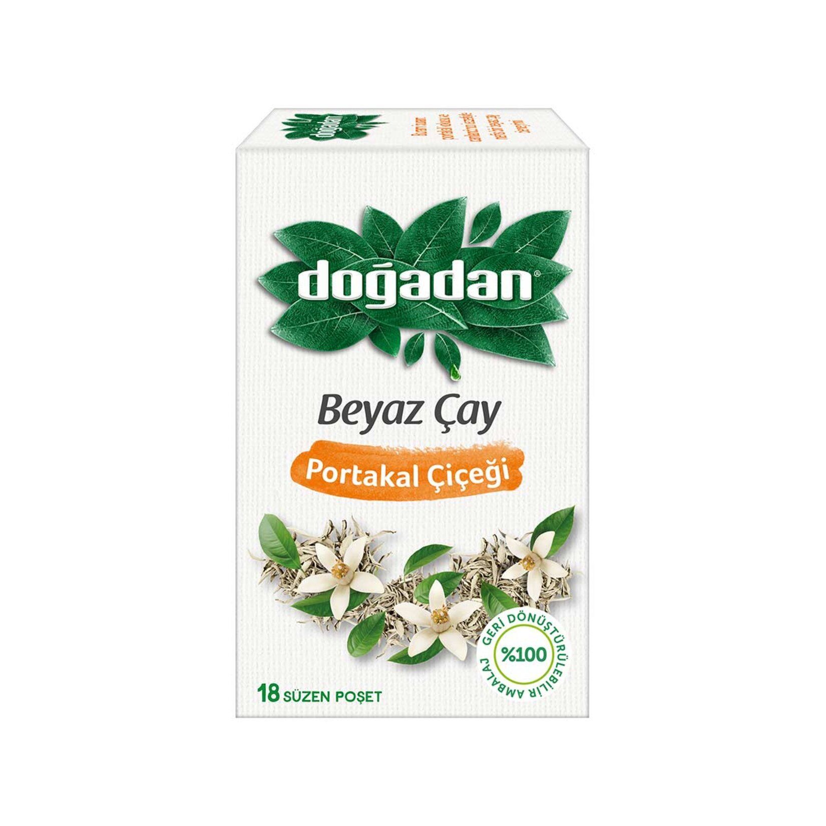 Doğadan Beyaz Çay Portakal Çiçeği 18'li 30.6 gr