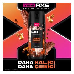 Axe Premium Collection Erkek Sprey Deodorant Copper Santal 72 Saat Ferahlık 150 ml