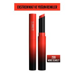 Maybelline New York Color Sensational Ultimatte Mat Ruj- 299 More Scarlet