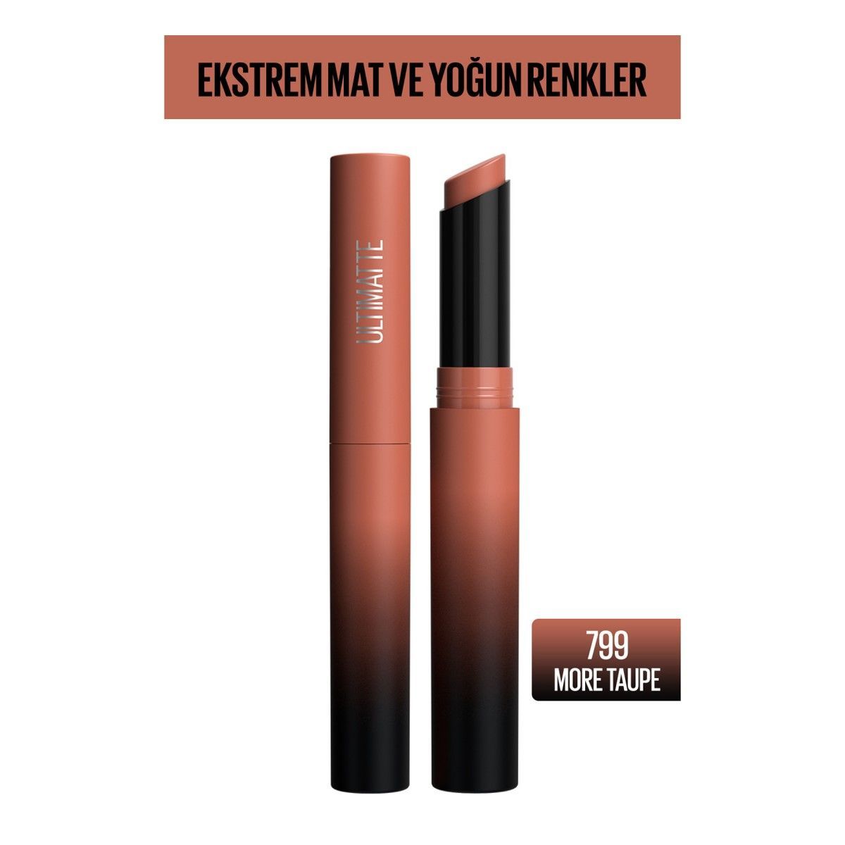 Maybelline New York Color Sensational Ultimatte Mat Ruj- 799 More Taupe