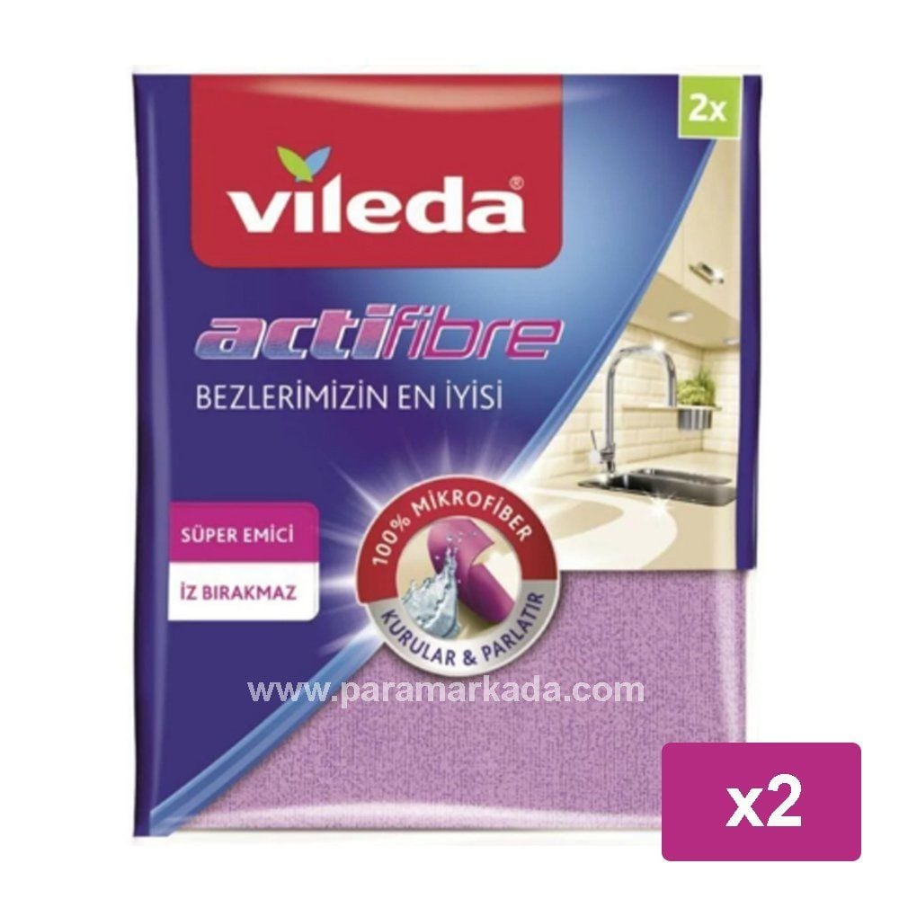 Vileda 2'li Actifibre Mikrofiber Bez x 2 Adet