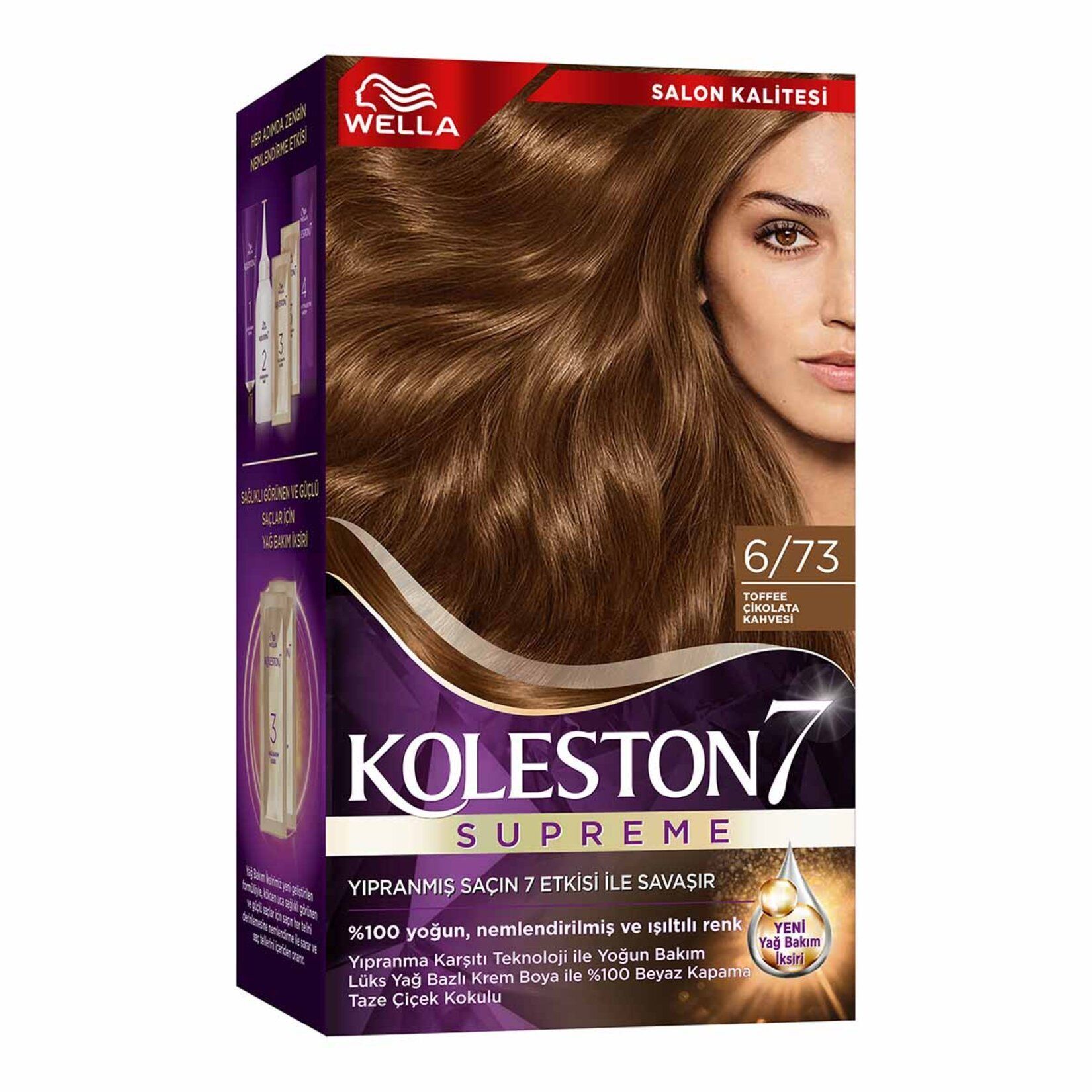 Wella Koleston Supreme Saç Boyası 6/73 Toffee Çikolata Kahvesi
