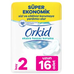 Orkid Extra Hassas Koruma Uzun Hijyenik Ped 16'lı
