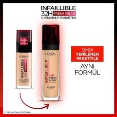 L’Oréal Paris Infaillible 32H Fresh Wear C Vitaminli Fondöten 120 Golden Vanilla 30 ml