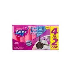 Parex Çizmez Oluklu Sünger 4'lü
