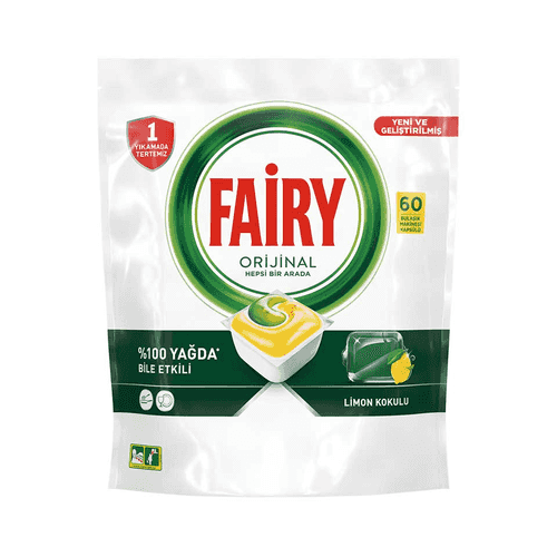 Fairy Hepsi Bir Arada Limon Bulaşık Makinesi Tableti 60'lı