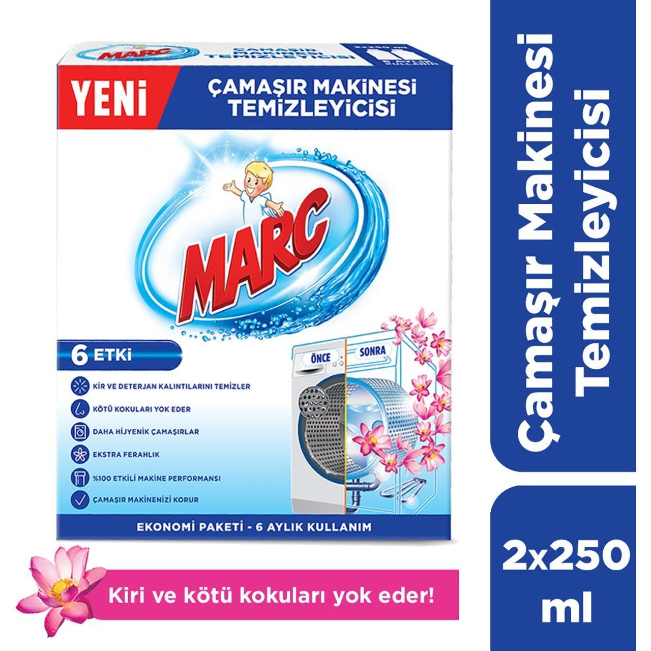 Marc Çamaşır Makinesi Temizleyicisi 2x250 ml