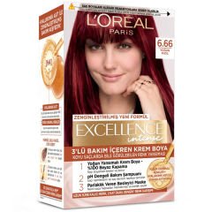 L'Oreal Paris Excellence Intense Saç Boyası 6.66 Yoğun Kızıl