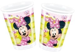 Minnie Mouse Pembe Fiyonklu Bardak 200 ml - 8 Adet