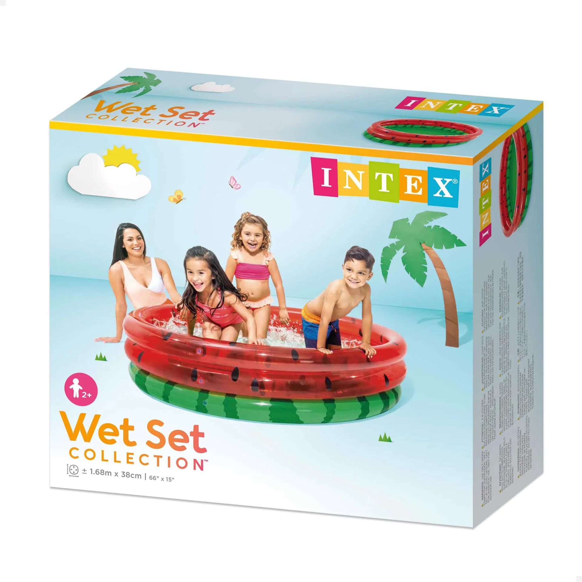 Intex 58448 Karpuz Desenli Şişme Çocuk Havuzu 168x38 Cm