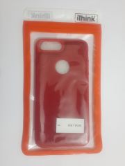 iPhone 7 Plus Kumaş Desenli Spor Silikon Kılıf - Kırmızı