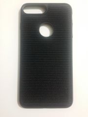 iPhone 7 Plus Kumaş Desenli Spor Silikon Kılıf - Lacivert