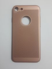 iPhone 7 Delikli Rubber Kapak Kılıf - Rose Golde