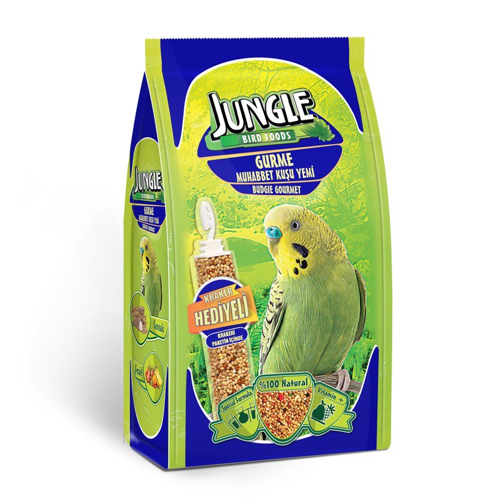 Jungle Gurme Muhabbet Kuş Yemi 400 gr (Kraker Hediyeli)