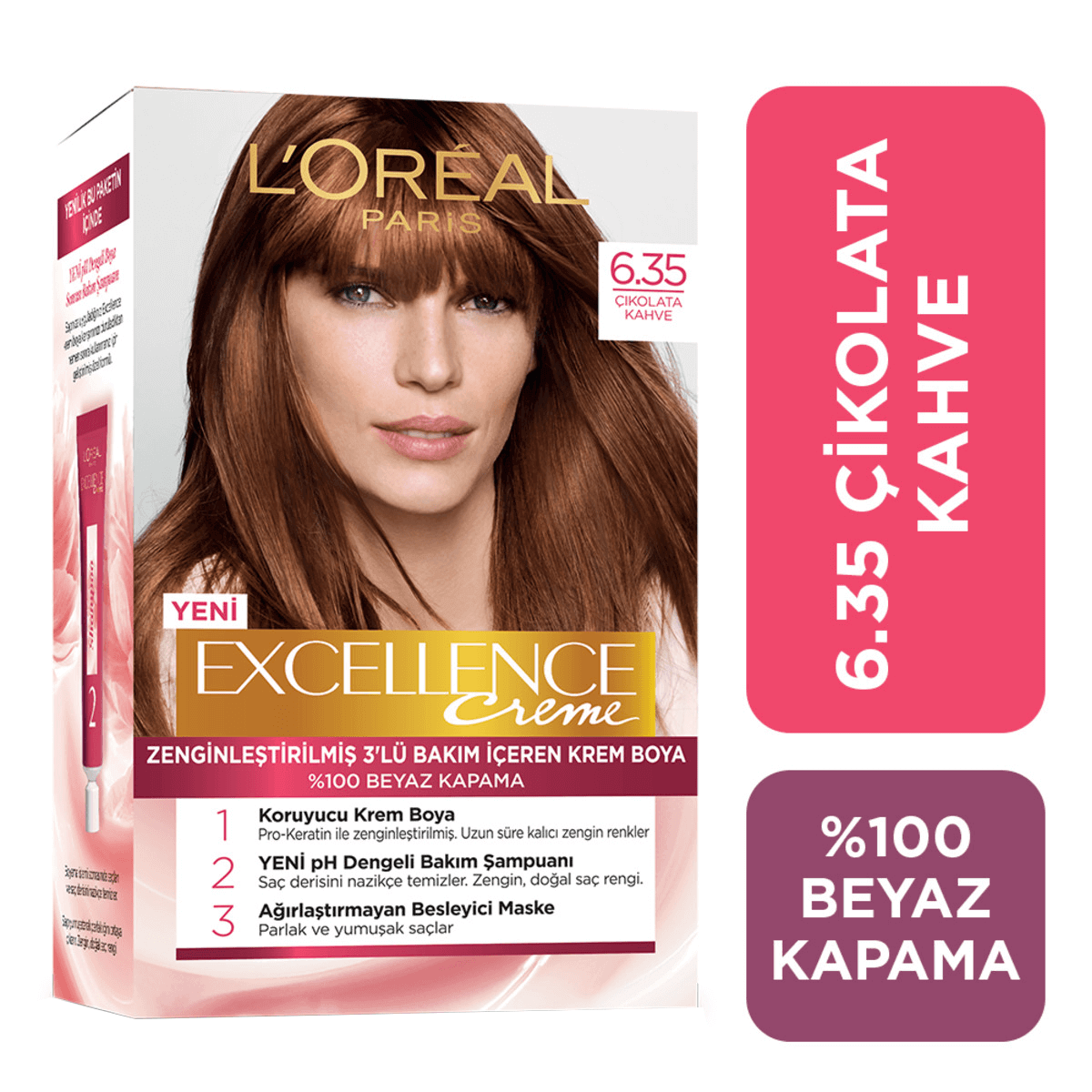 L'Oreal Paris Excellence Creme Saç Boyası 6.35 - Çikolata Kahve
