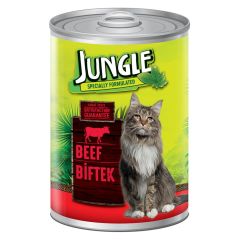 Jungle Biftekli Konserve Kedi Maması 415 gr