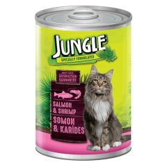 Jungle Somonlu & Karidesli Konserve Kedi Maması 415 gr