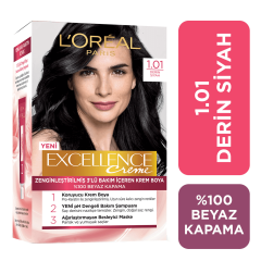 L'Oreal Paris Excellence Creme Saç Boyası 1.01 - Derin Saf Siyah
