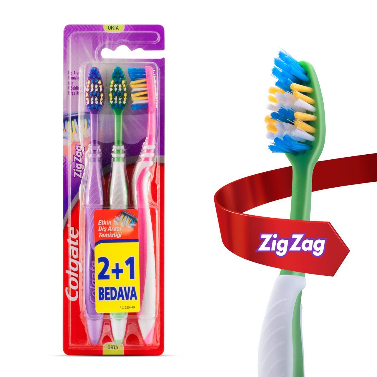 Colgate Diş Fırçası Zigzag 2+1 - Orta