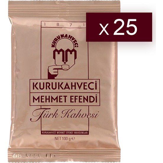 Kurukahveci Mehmet Efendi Türk Kahvesi 100 gr. x 25 Adet