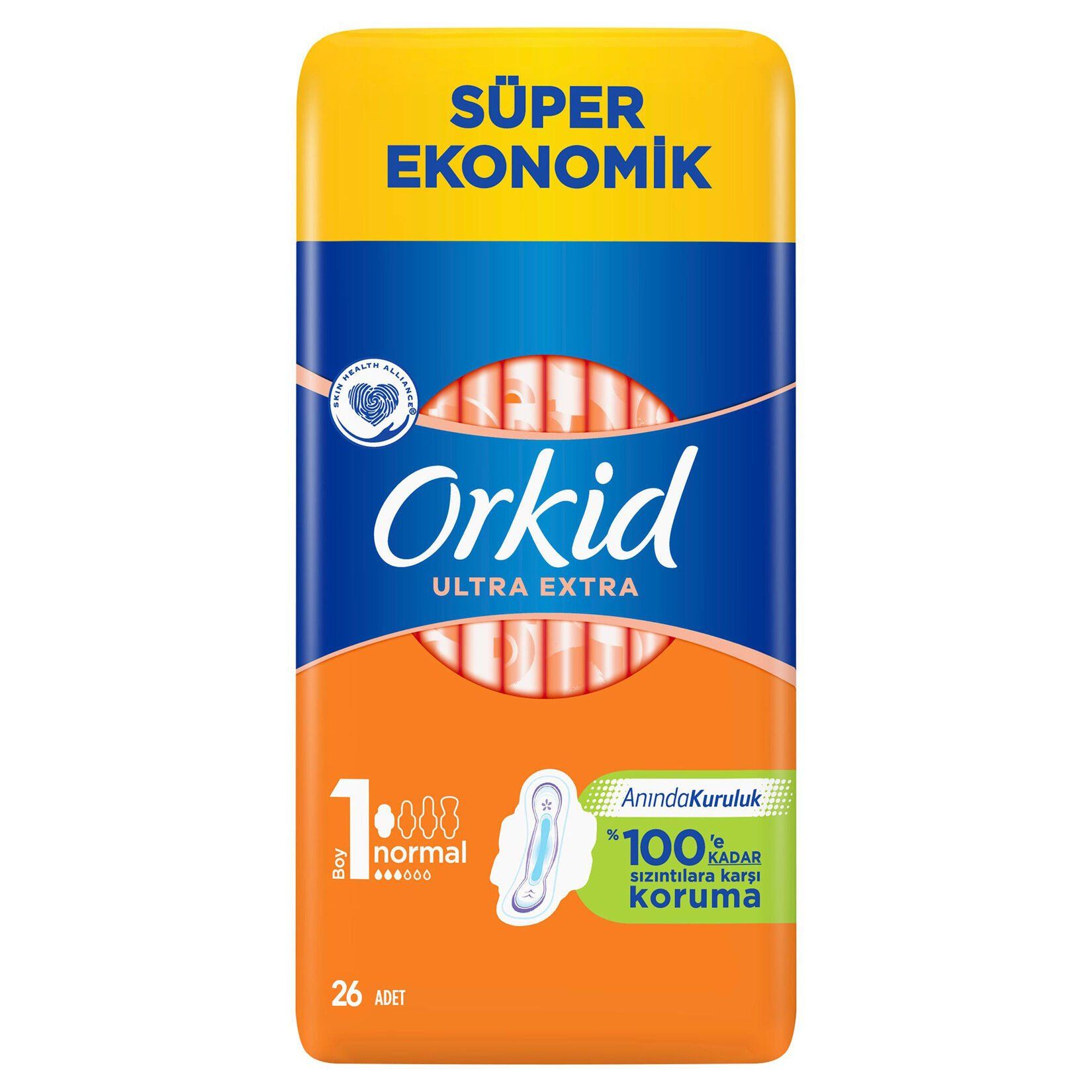 Orkid Ultra Extra Süper Ekonomik Hijyenik Ped Normal 26 Adet