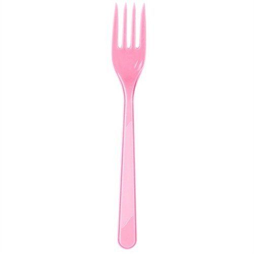 Pembe Plastik Çatal - 25 Adet