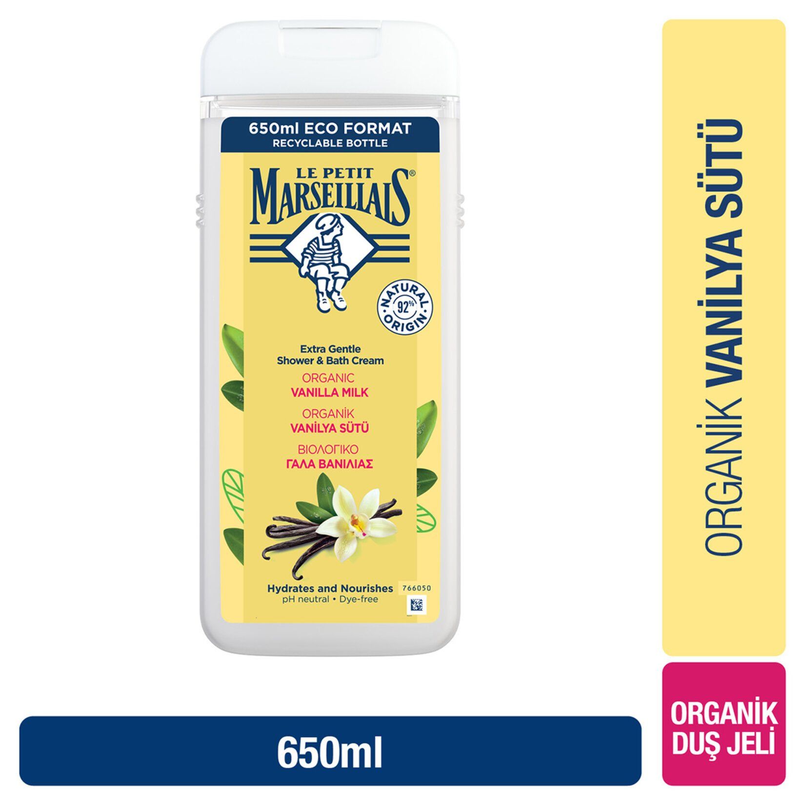 Le Petit Marseillais Duş Jeli Vanilya Sütü 650 ml