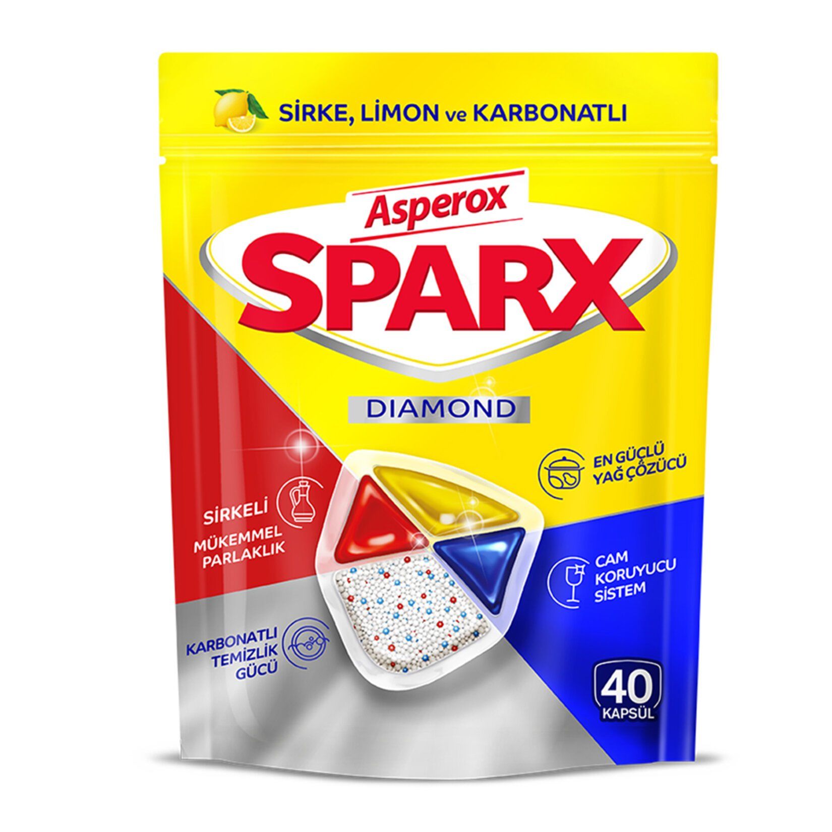 Asperox Sparx Diamond Bulaşık Makinesi Kapsülü 40'lı