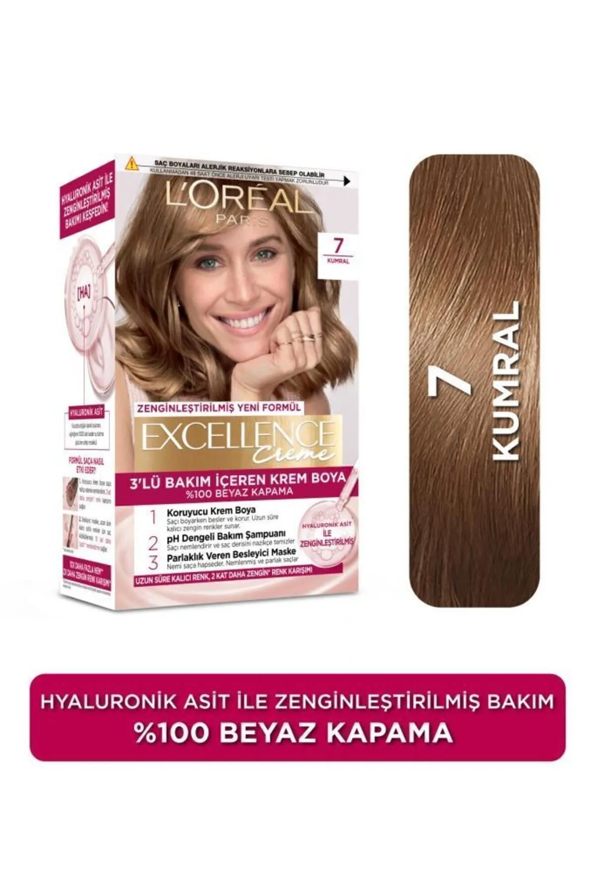 L'Oreal Paris Excellence Creme Saç Boyası - 7 Kumral