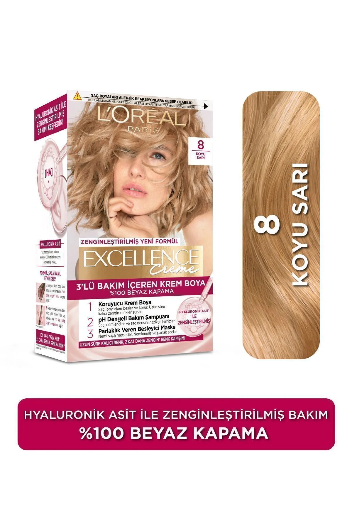 L’oréal Paris Excellence Creme Saç Boyası - 8 Koyu Sarı